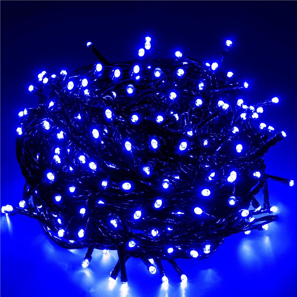 Instalatie lumini pentru bradul de Craciun, 19,5 metri, 300 LED-uri, albastru