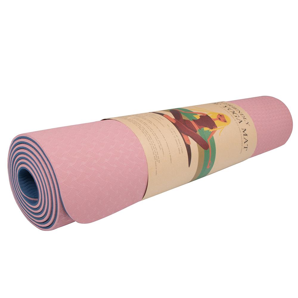 Saltea pentru antrenament, yoga, fitness, aerobic, pilates, exercitii la sol, 183x61cm, roz