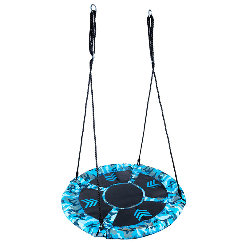 Leagan tip cuib Camuflaj 100cm, inaltime reglabila, 150 kg, Albastru Negru