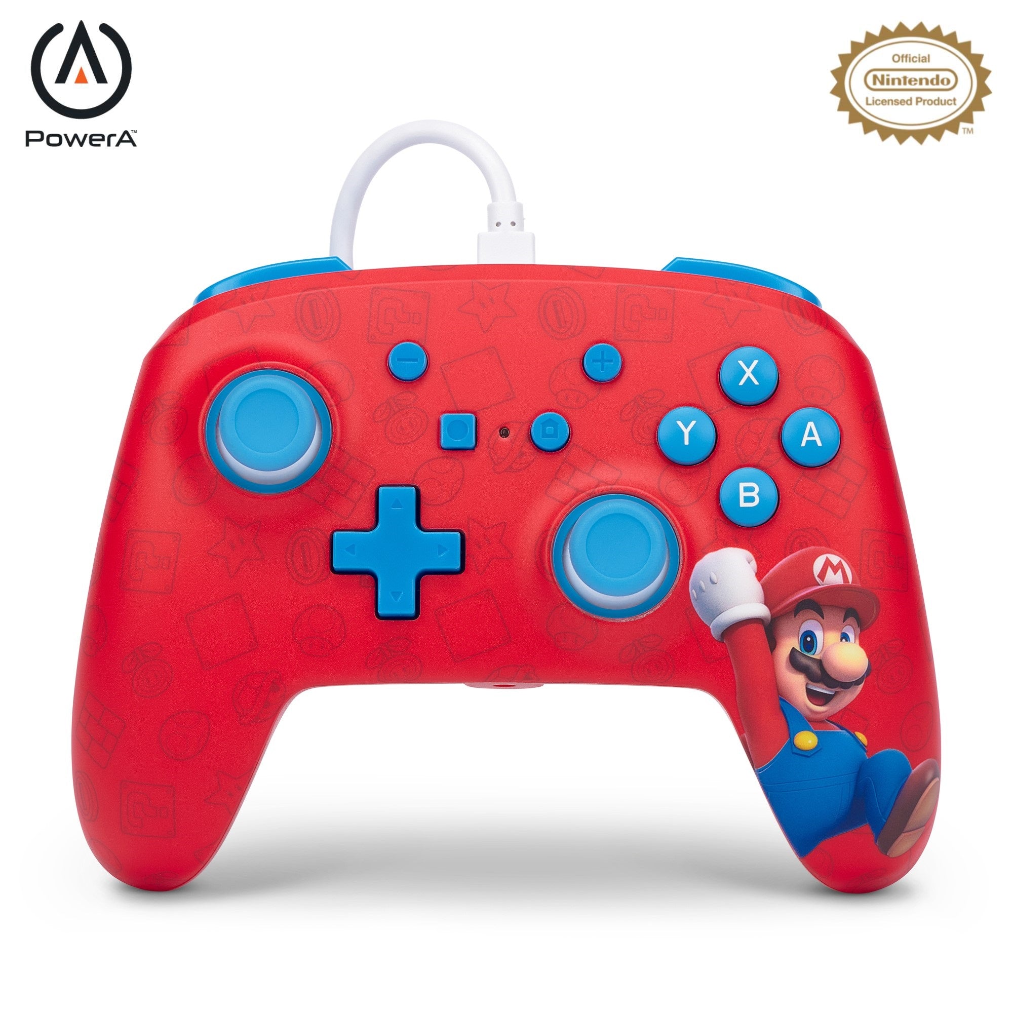CONTROLLER PowerA, cu fir, pentru Nintendo, Woo-Hoo Mario, "NSGP0001-01"