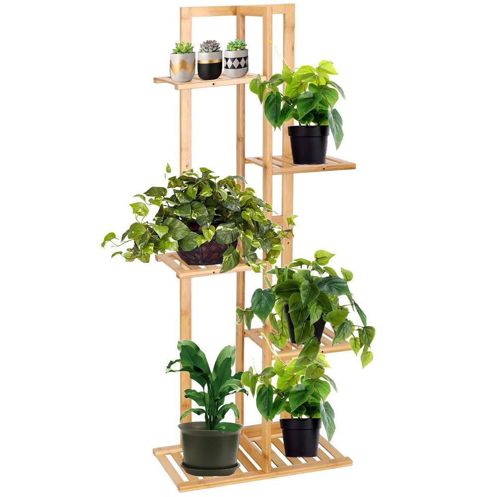 Stand de flori din lemn cu 6 etajere suport GA199, 102x40cm