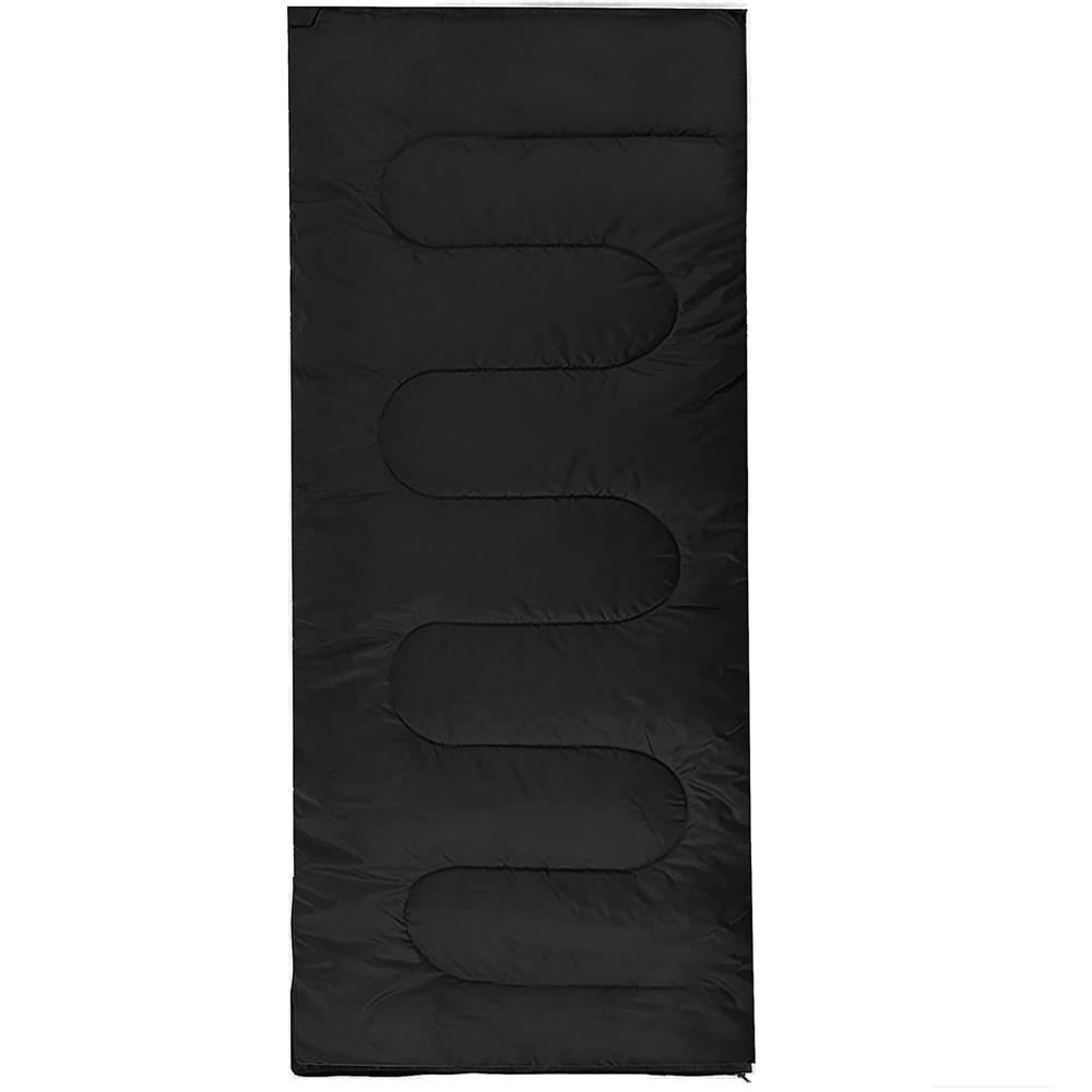 Sac de dormit, cu geanta de transport, 190x73cm, 10-25grade, culoare negru