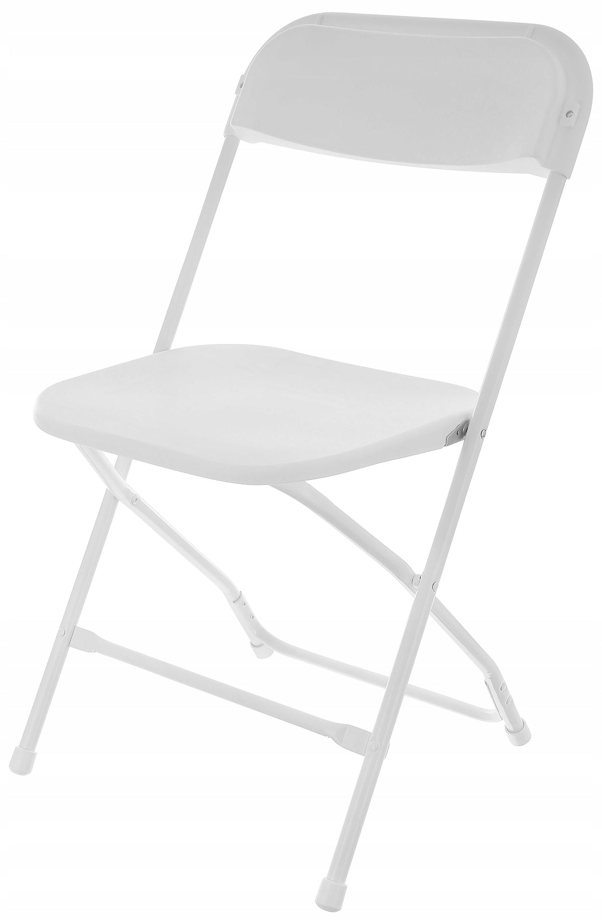 Set 2 scaune pliabile, structura otel cu sezut HDPE, 46x50x80cm, maxim 150kg, alb