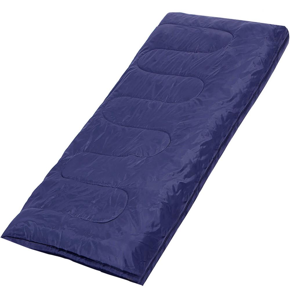 Sac de dormit, cu geanta de transport, 190x73cm, 10-25grade, culoare albastru inchis
