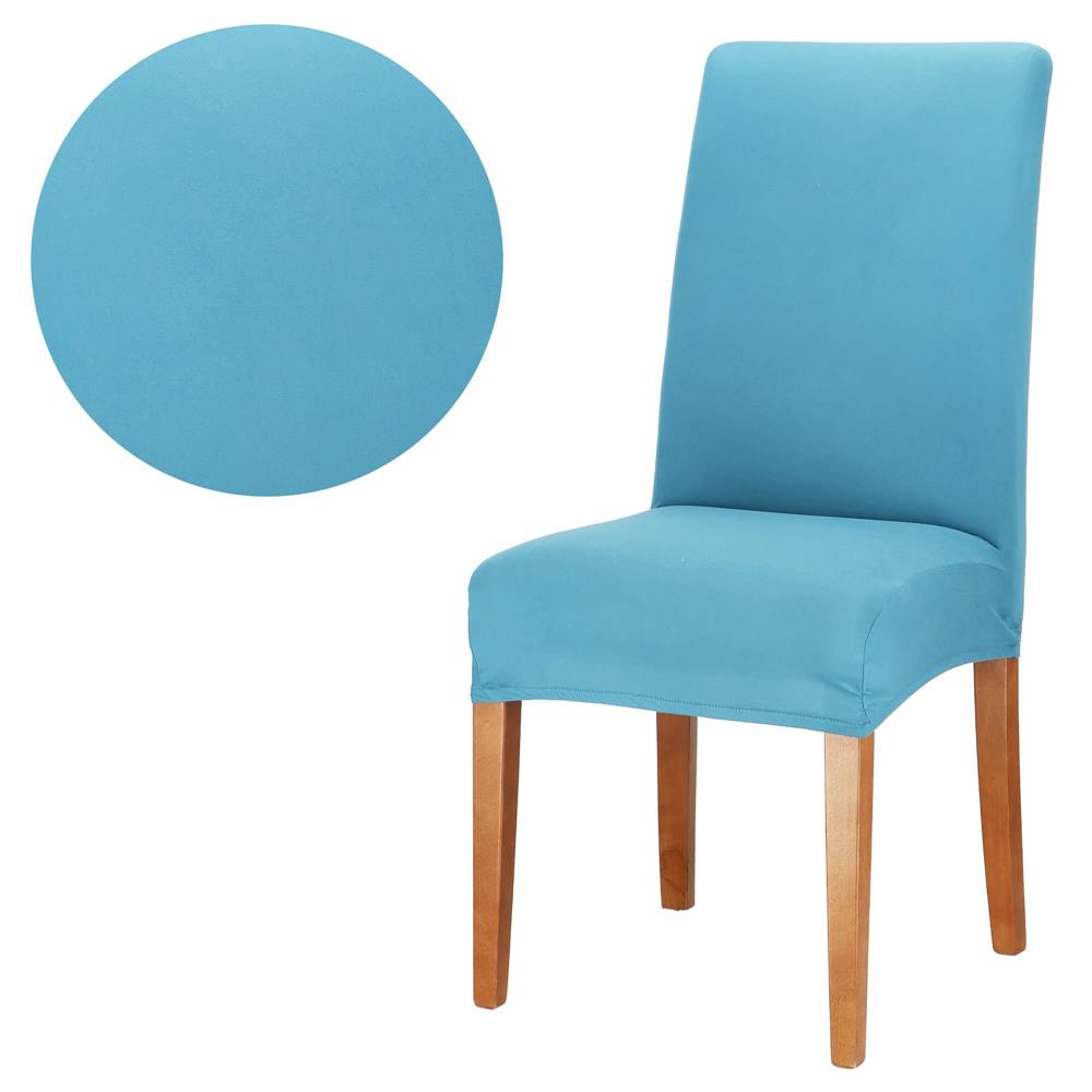 Husa pentru scaun, marime universala, poliester si spandex, albastru deschis