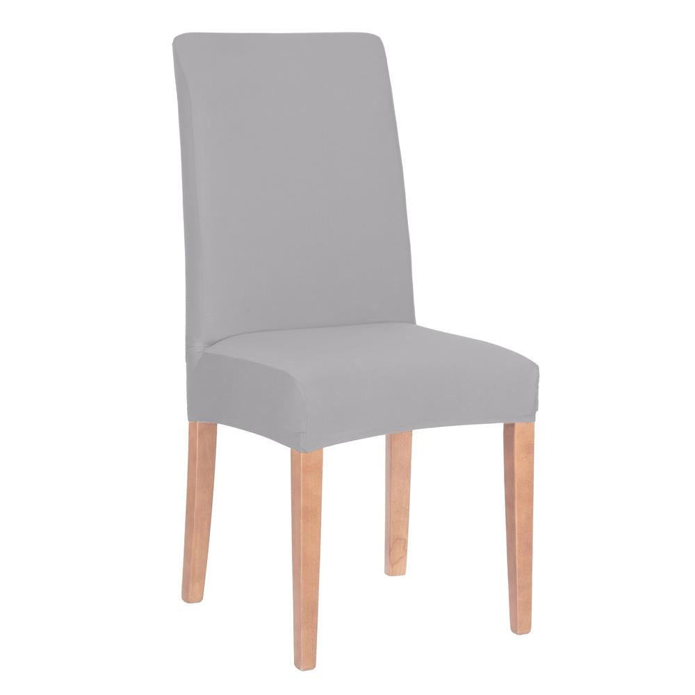 Husa universala pentru scaun, marime universala, poliester si spandex, 45 x 60 cm, gri