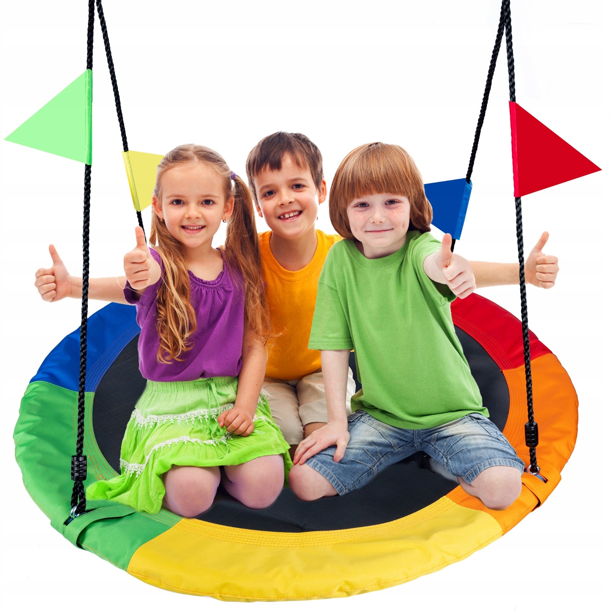 Leagan tip cuib reglabil pe inaltime, 120cm, 150kg, multicolor
