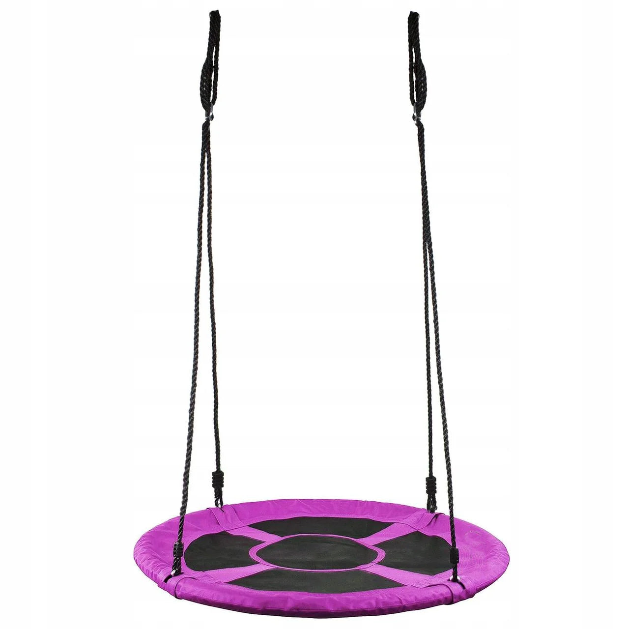Leagan tip cuib Sersimo NS14, diametru 90cm, inaltime reglabila, pentru exterior, sarcina 150 kg, Mov Negru