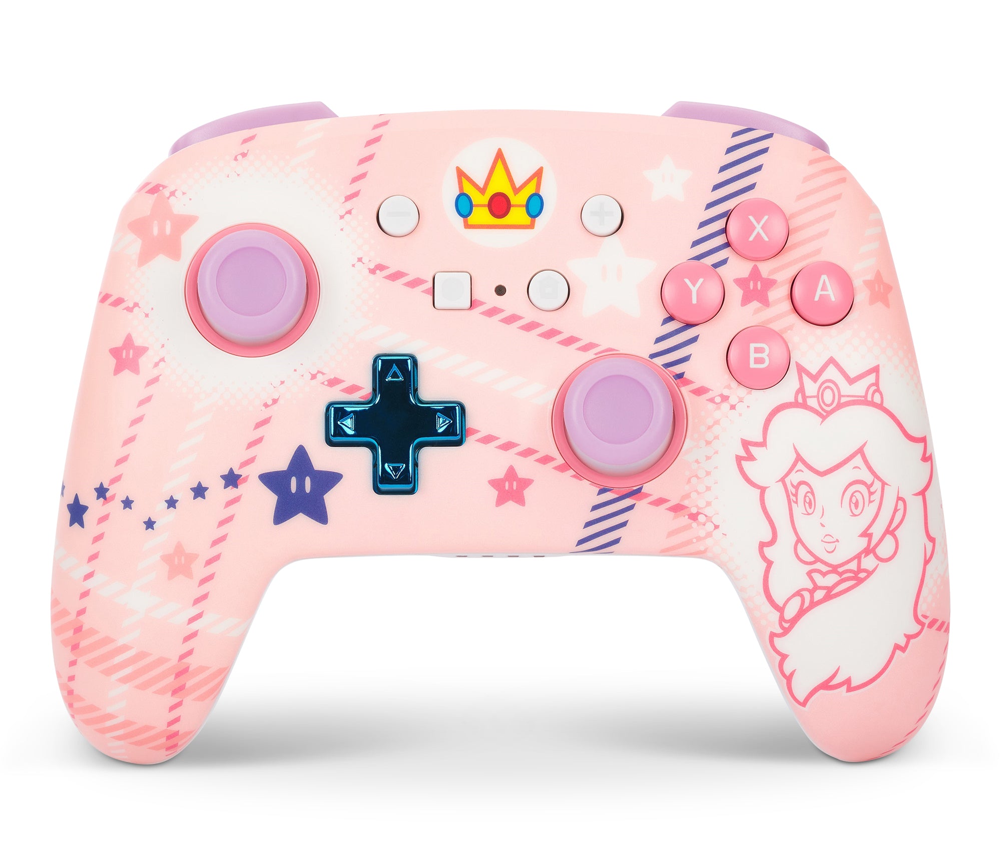 CONTROLLER PowerA, fara fir, pentru Nintendo Switch/ OLED/ Lite, Princess Peach Plaid, "NSGP0255-01"