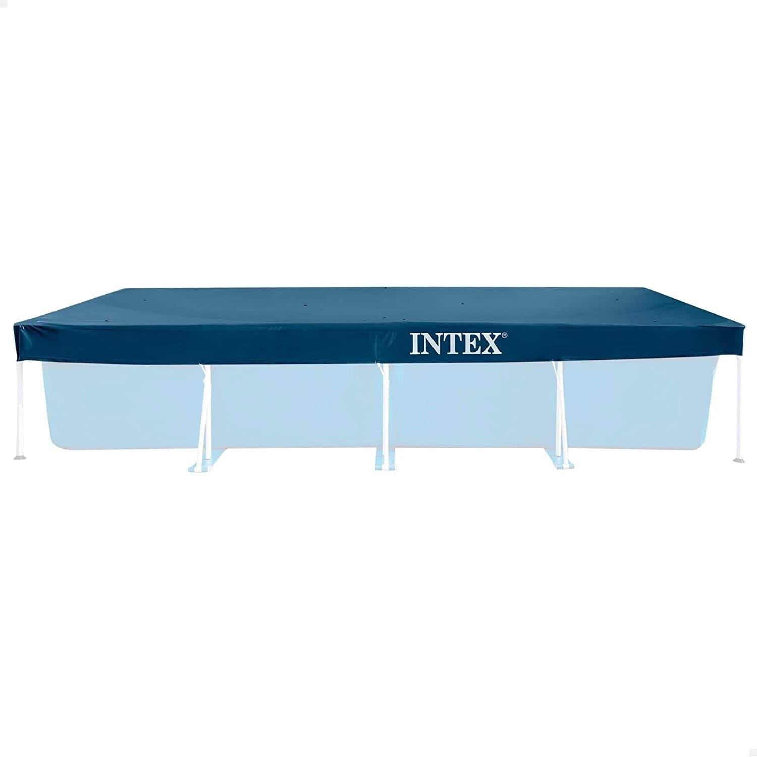 Prelata rectangulara pentru piscina Intex 28039, 450x220xH20 cm, PVC, bleumarin