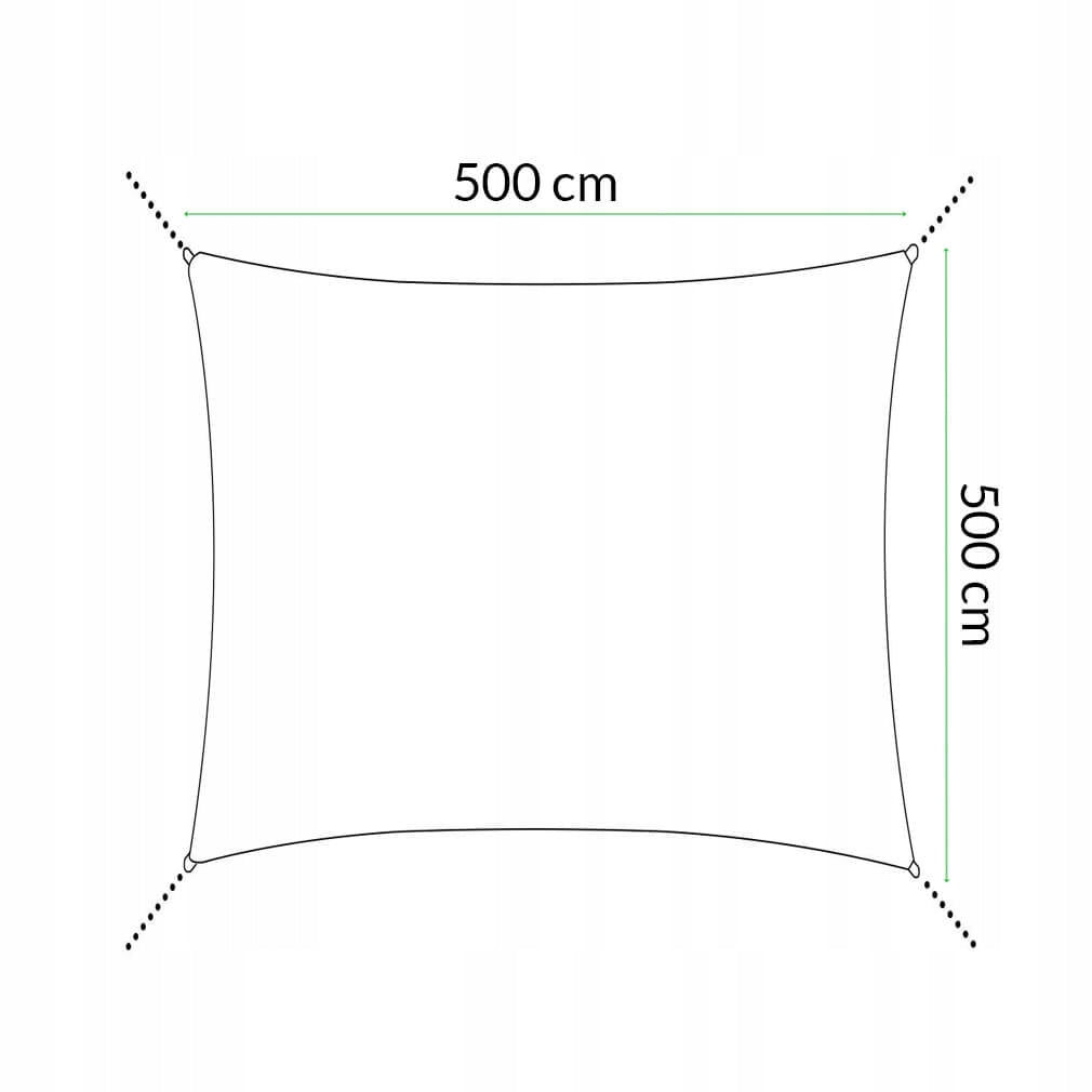 Copertina prelata de soare Sersimo SN121, patrata, impermeabila cu protectie UV, 5x5m, gri deschis