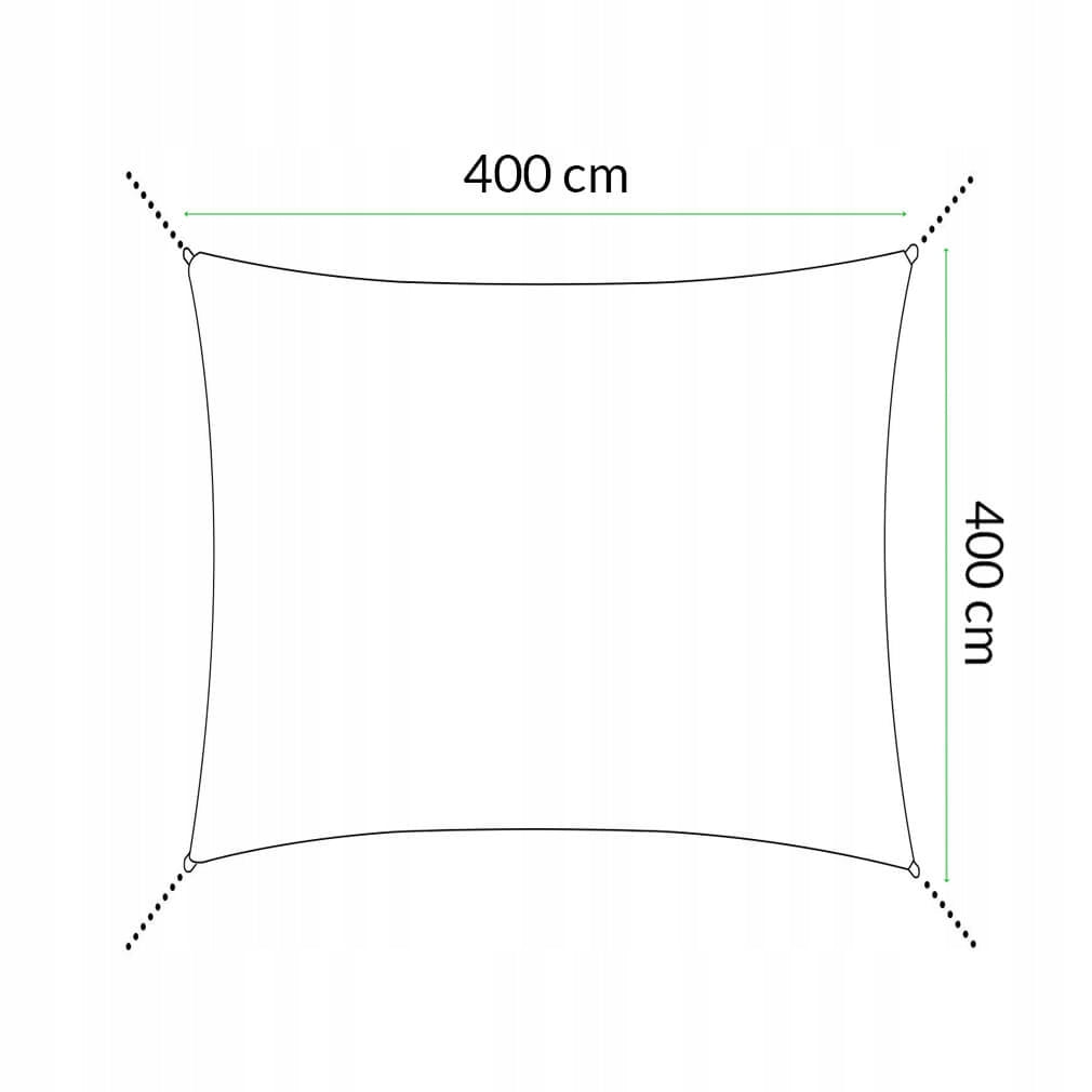 Copertina prelata de soare Sersimo SN144, patrata, impermeabila cu protectie UV, 4x4m, gri