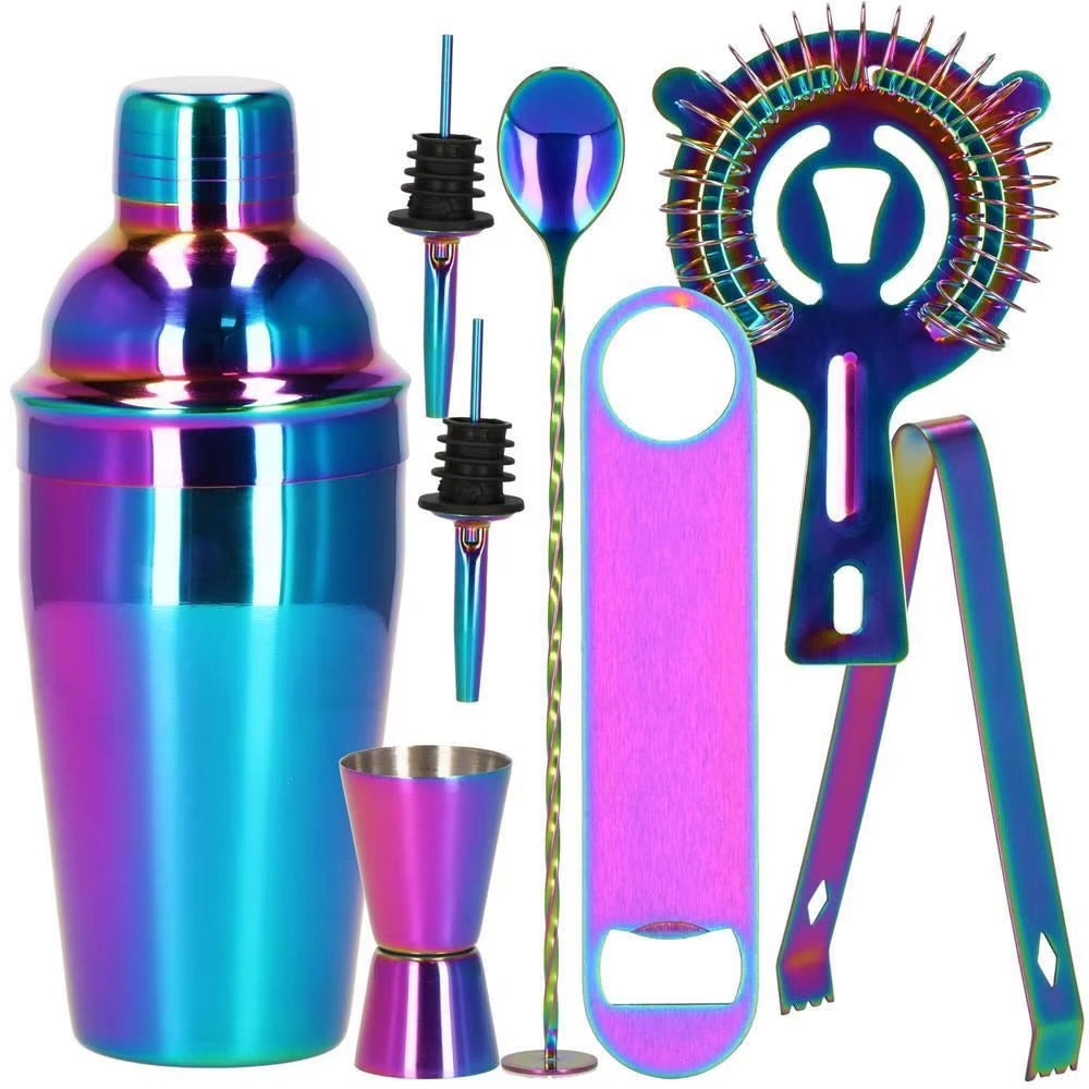Set Cocktail Shaker Kit pentru barmani 550ml, KI17, 8 piese