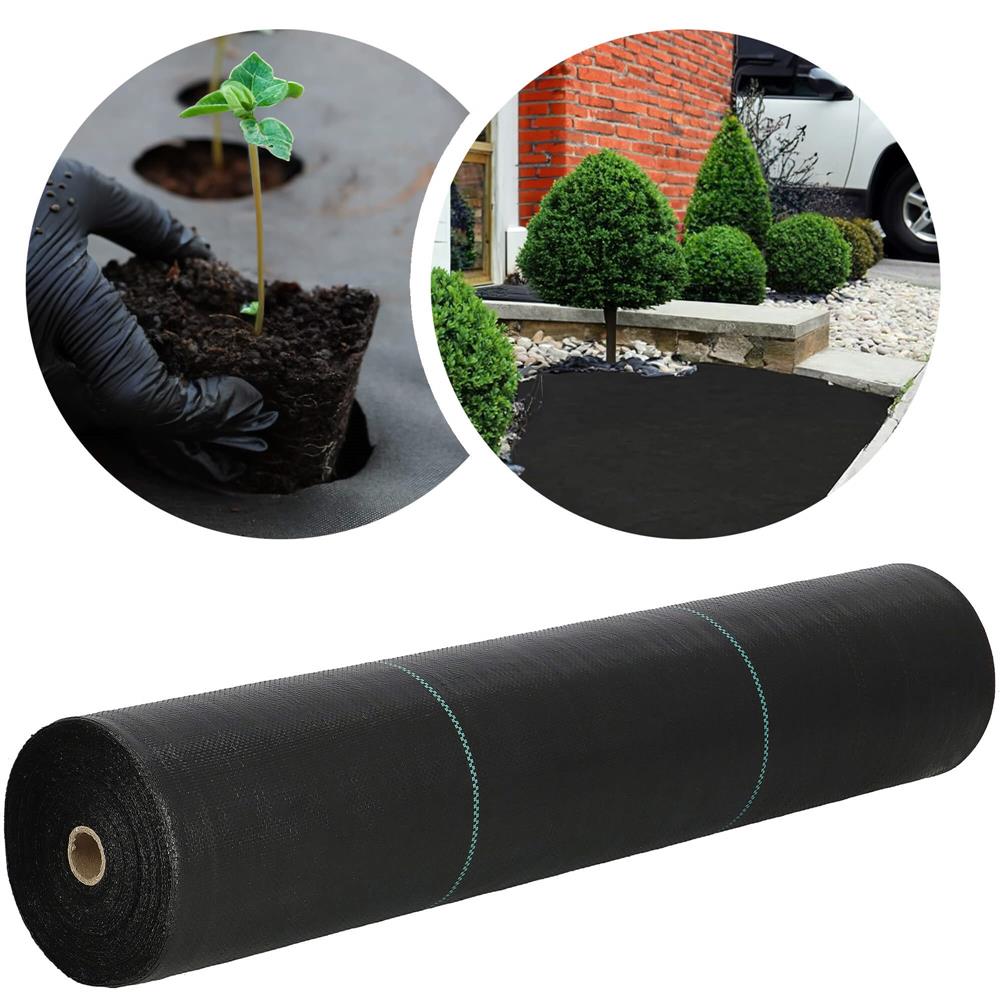 Folie agrotextil, mulcire, antiburuieni, filtru UV, 50 x 0.8metri, 90g/m2, negru