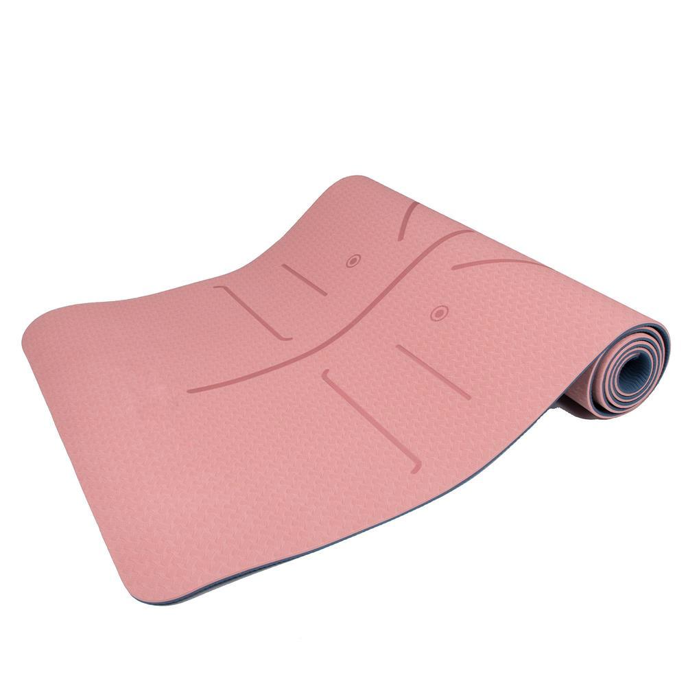 Saltea pentru antrenament, yoga, fitness, aerobic, pilates, exercitii la sol, 183x61cm, roz