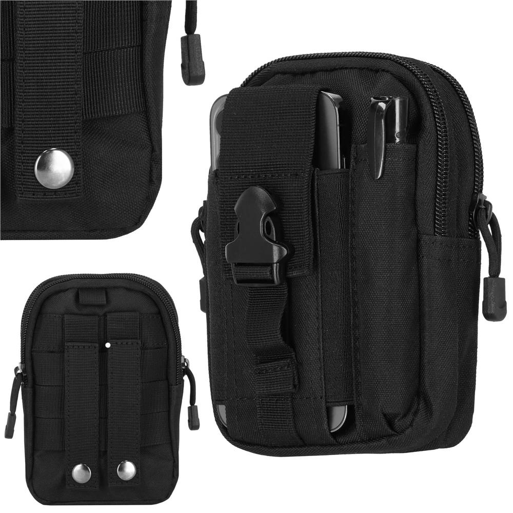 Borseta sport de brau, impermeabila, cu prindere la curea, 18x12x3.5cm, negru