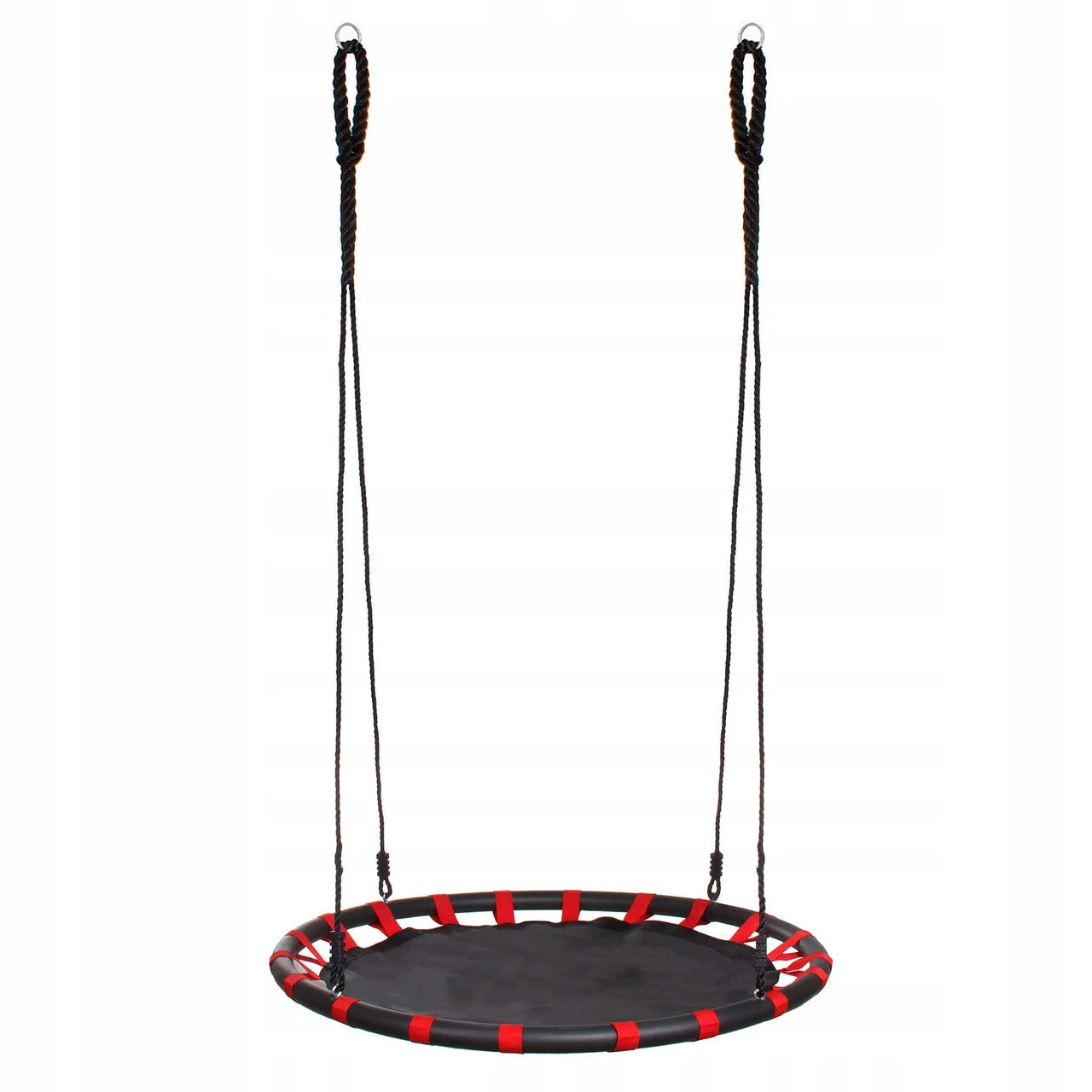 Leagan tip cuib Sersimo NS5, diametru 110cm, inaltime reglabila, pentru exterior, sarcina 100 kg, Rosu Negru