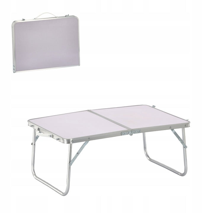 Masa pliabila metalica pentru gradina, plaja sau picnic, blat MDF, 60x40x27cm