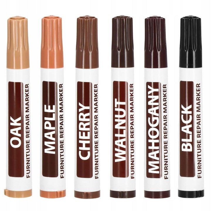 Set 12 markere si creioane de ceara pentru reparatii mobila, multicolor