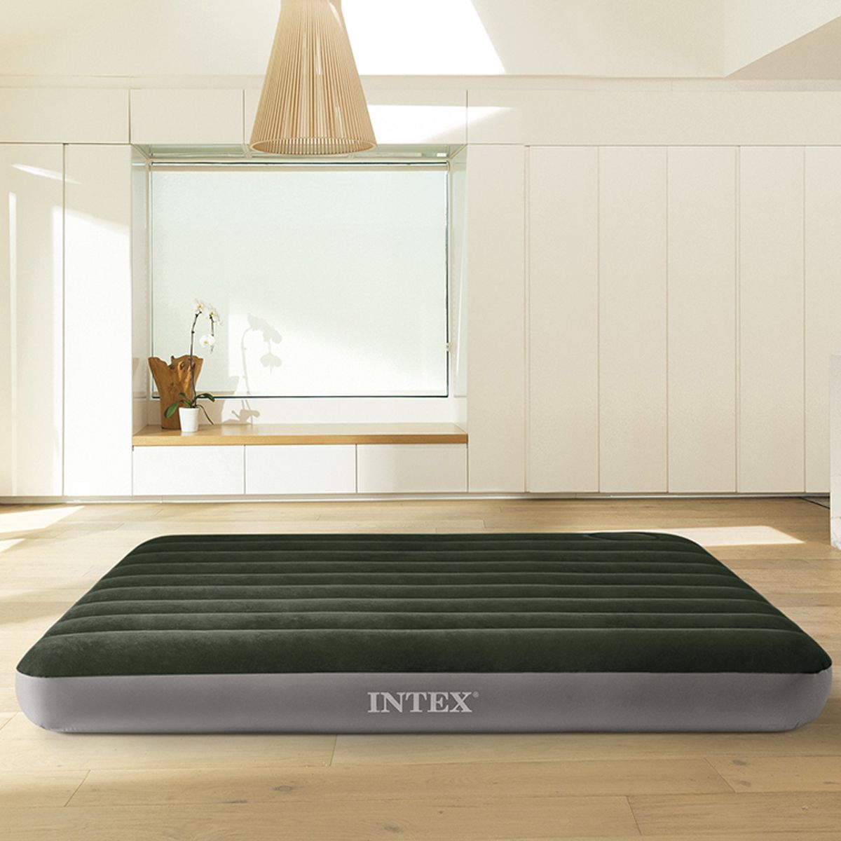 Saltea gonflabila Intex Twin Dura Beam Prestige Fibre Tech, 99x191x25cm