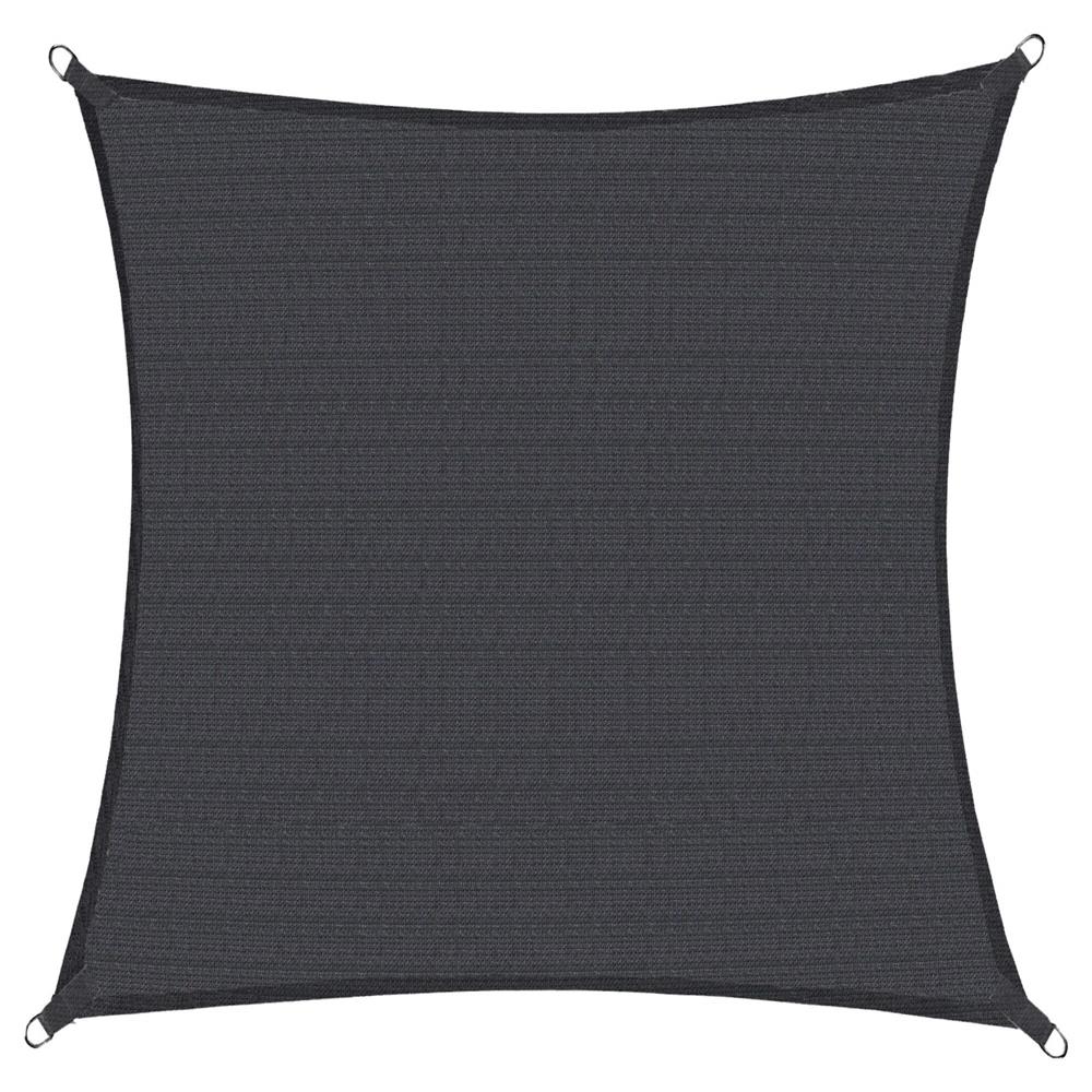 Copertina prelata de soare, patrata, impermeabila cu protectie UV, 4x4m, gri inchis