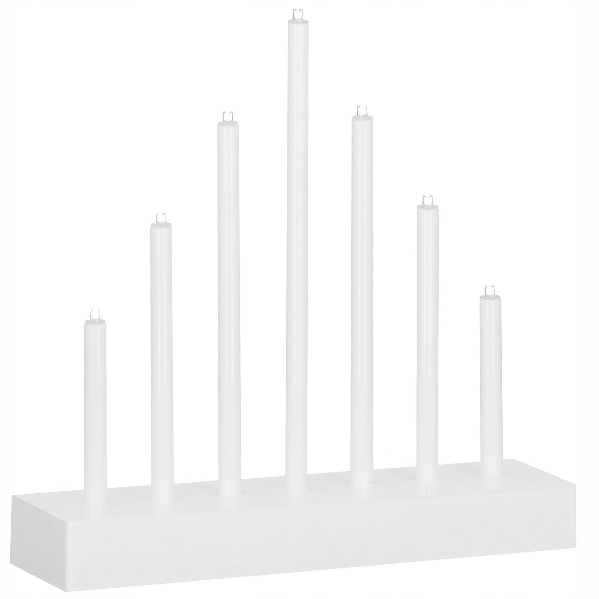 Lumanari decorative de Craciun, 7 becuri tip LED, culoare argintiu