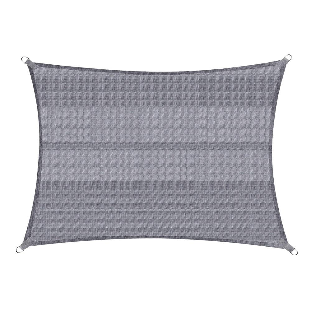 Copertina prelata de soare, dreptunghiulara, impermeabila cu protectie UV, 5x4m, gri deschis