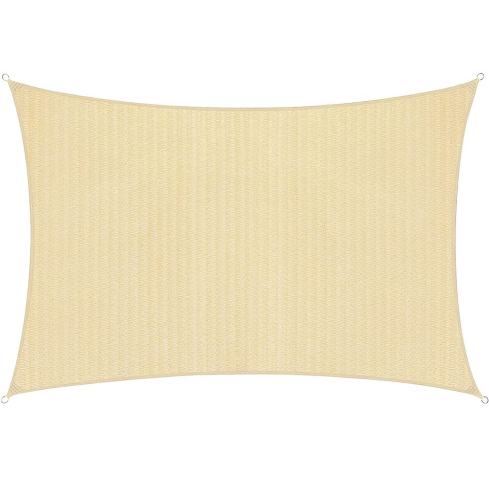 Copertina prelata de soare, dreptunghiulara, impermeabila cu protectie UV, 4x3m, bej