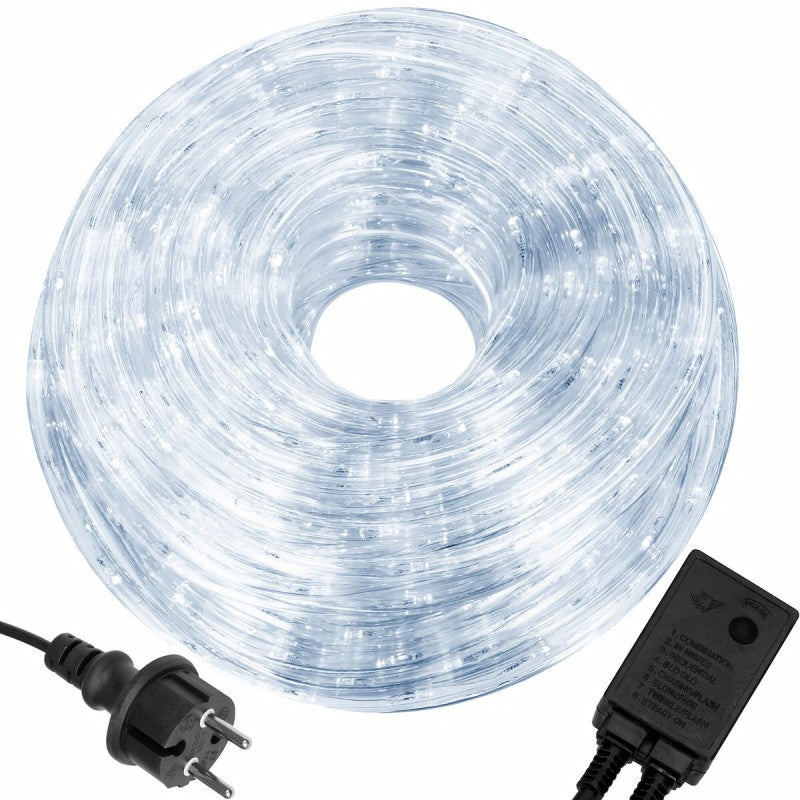 Instalatie tub furtun luminos pentru Craciun, 240 LED-uri, 10m, alb rece