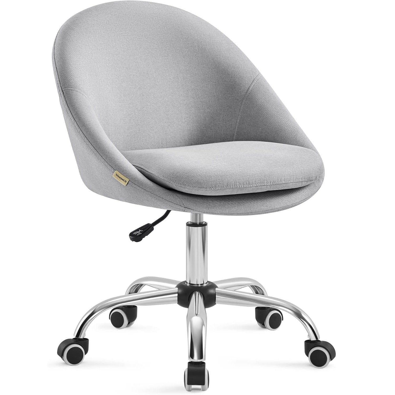 SONGMICS Scaun de birou ergonomic, inaltime reglabila, 60x60x(80-90) cm, gri