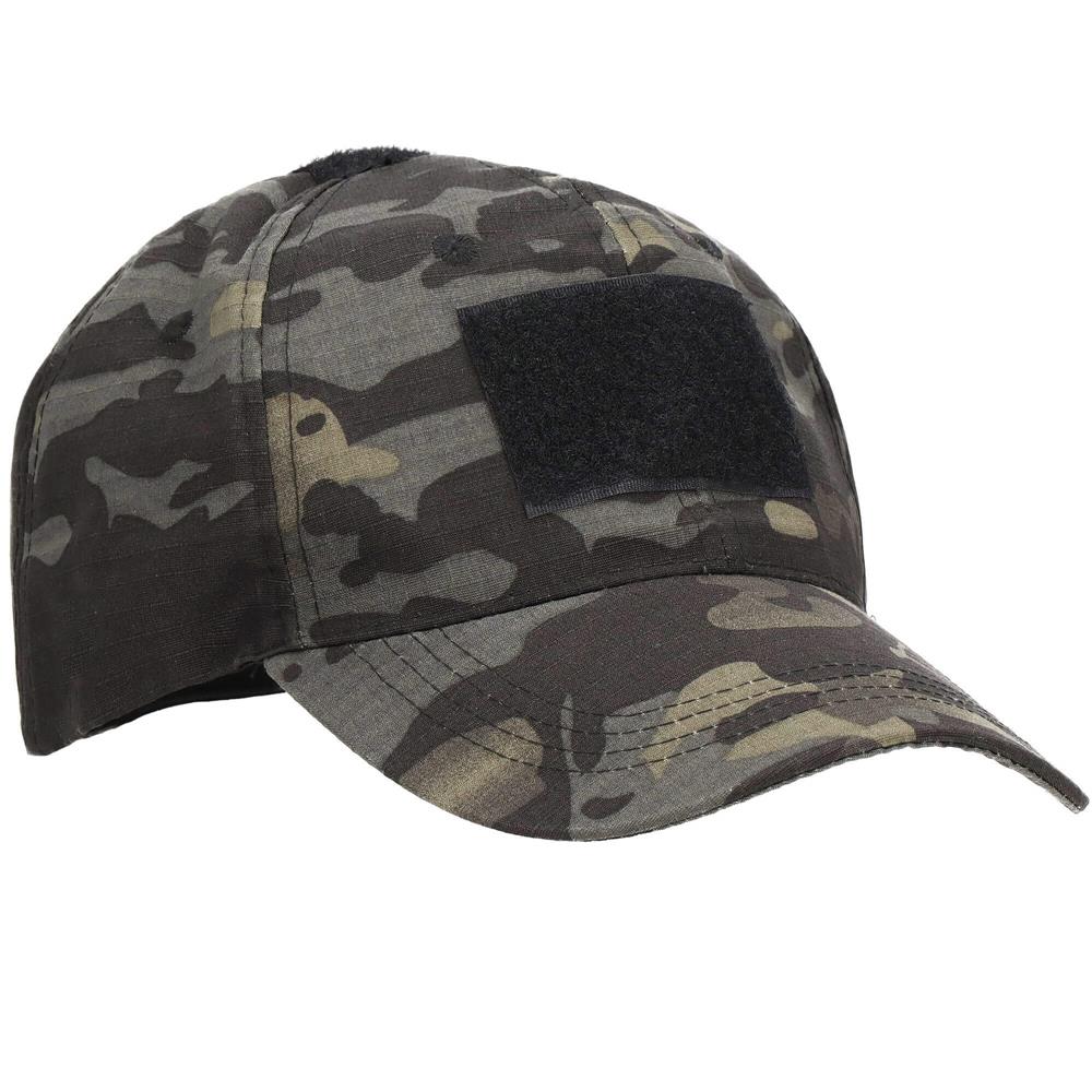Sapca tactica cu cozoroc curbat, cu scai pentru atasare patch, unisex, culoare camuflaj