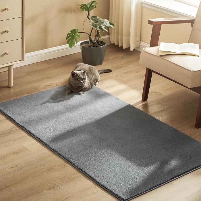 SONGMICS Covor decorativ antiderapant, lavabil la masina, 80×150 cm, gri - BazarOltenia