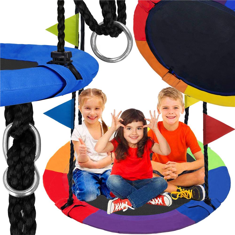 Leagan tip cuib 100cm, inaltime reglabila, 150 kg, Multicolor - 2