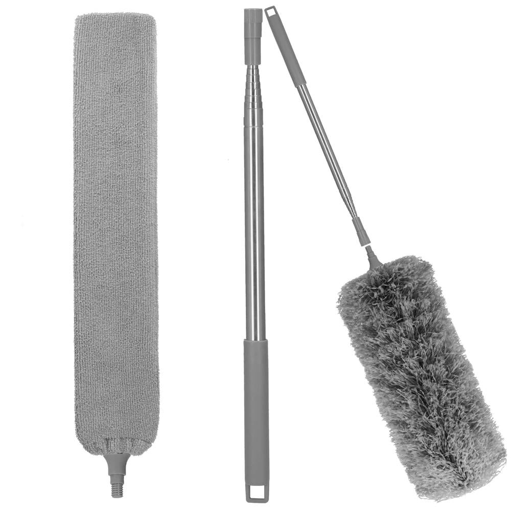Pamatuf pentru praf cu coada telescopica pentru zone greu accesibile, 3 piese, 75-255 cm