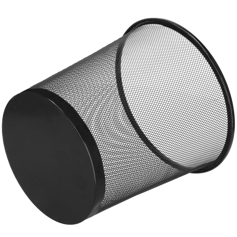 Cos de gunoi pentru birou, metalic din plasa, 27cm, negru