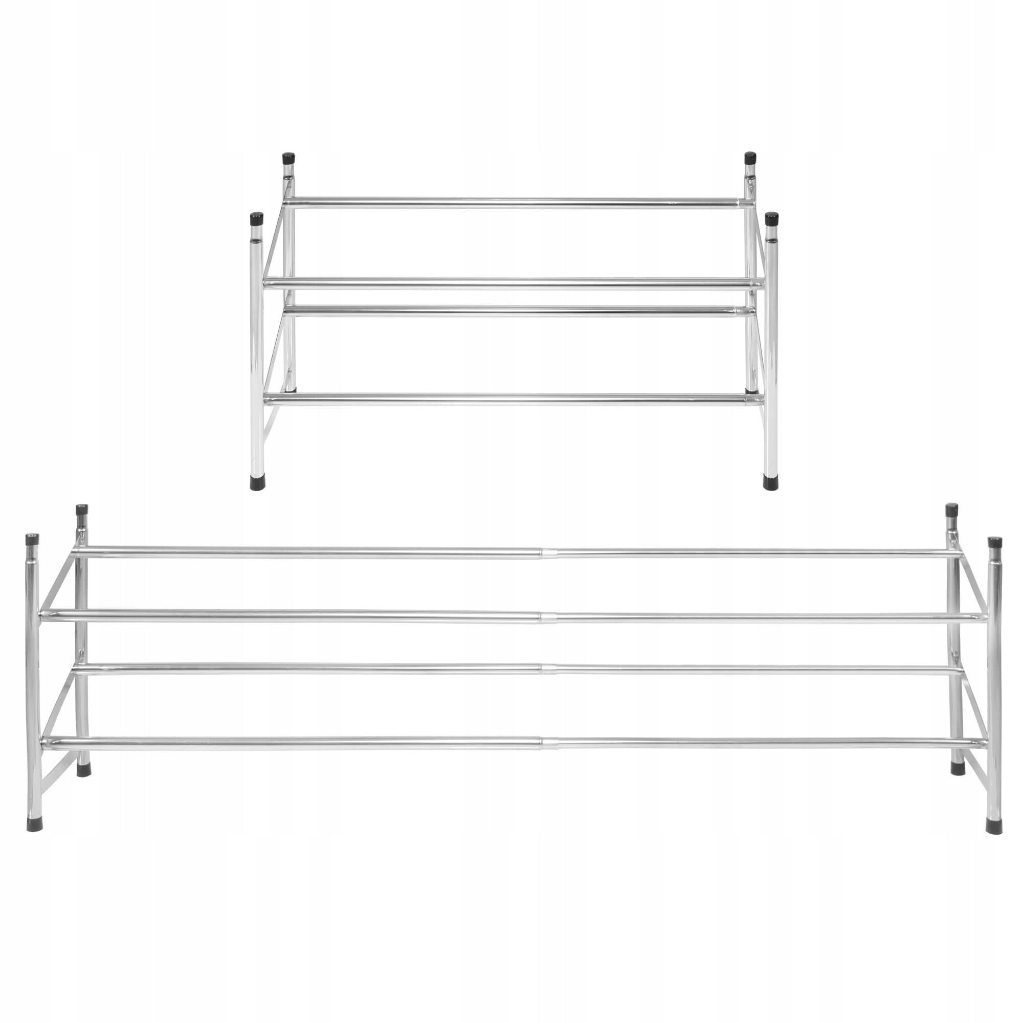 Pantofar extensibil cu 2 rafturi, 62-115cm, cromat