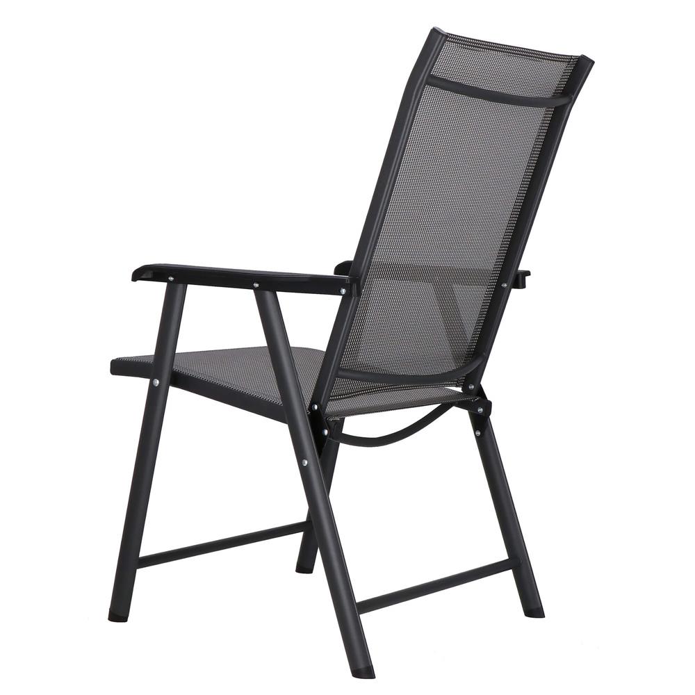 Scaun de gradina metalic, pliabil, 95x57x66cm, maxim 150kg, gri
