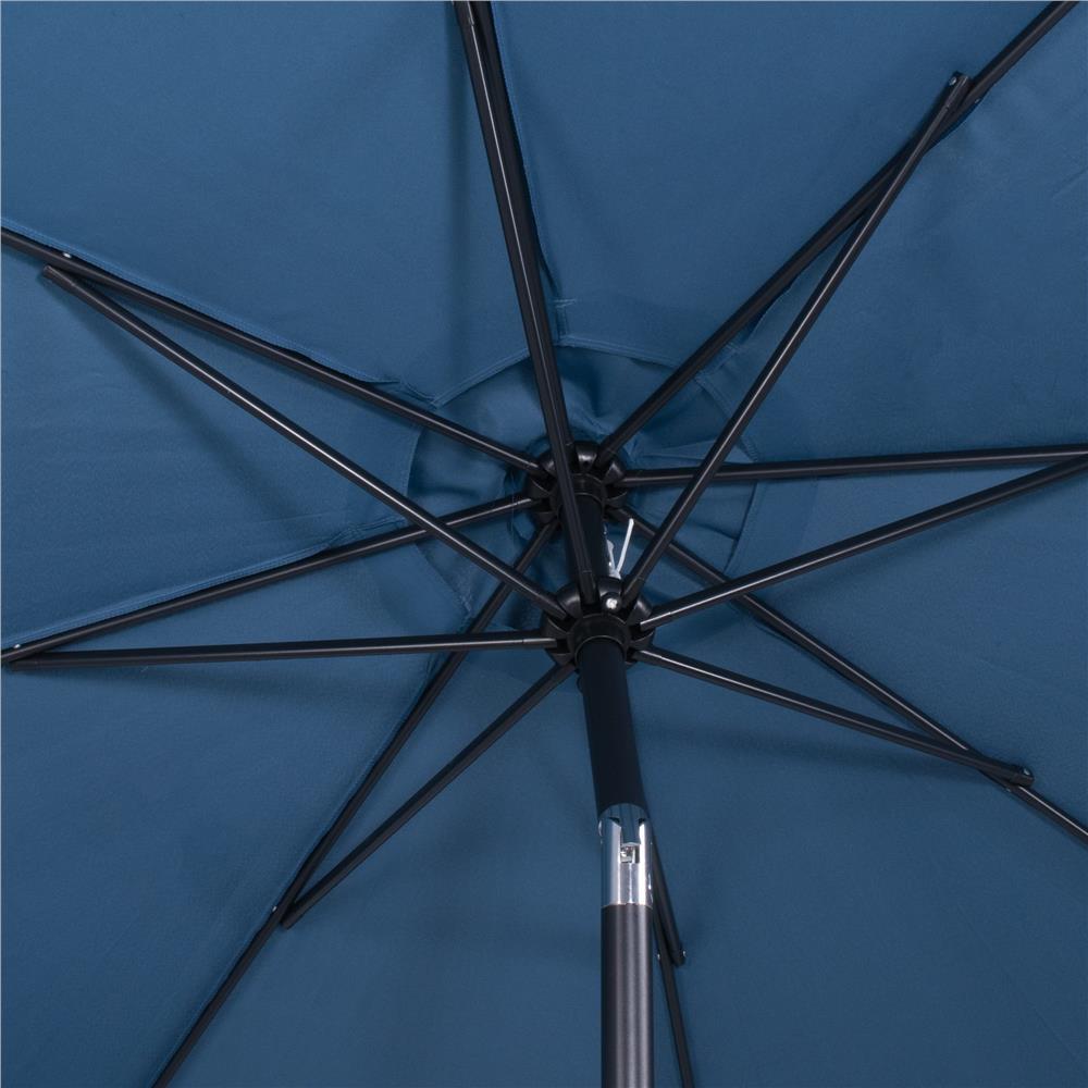 Umbrela terasa gradina, cu manivela si inclinare, diametru 300cm, Albastru