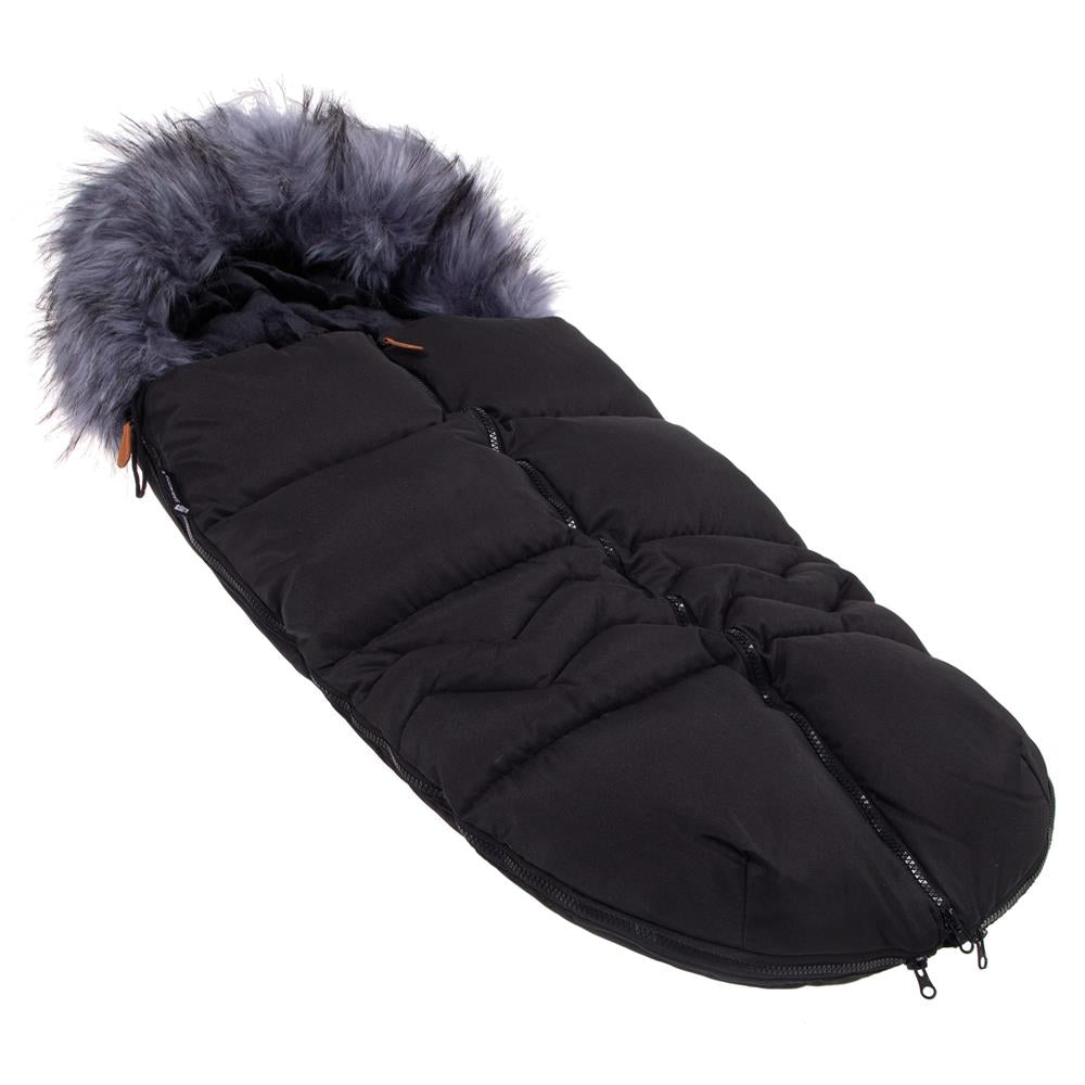 Sac iarna de bebelusi pentru carucior, marime universala, cu gluga, 90x45cm, negru