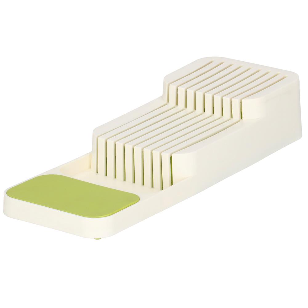Organizator cutite pentru sertar, 9 compartimente, 40x14cm, alb