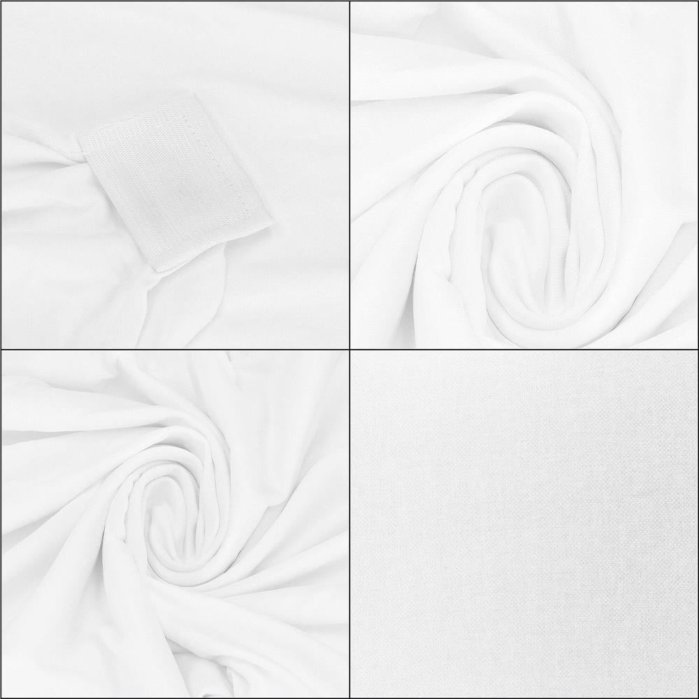 Set 4 huse pentru scaune de evenimente, marime universala, poliester si spandex, alb - 9