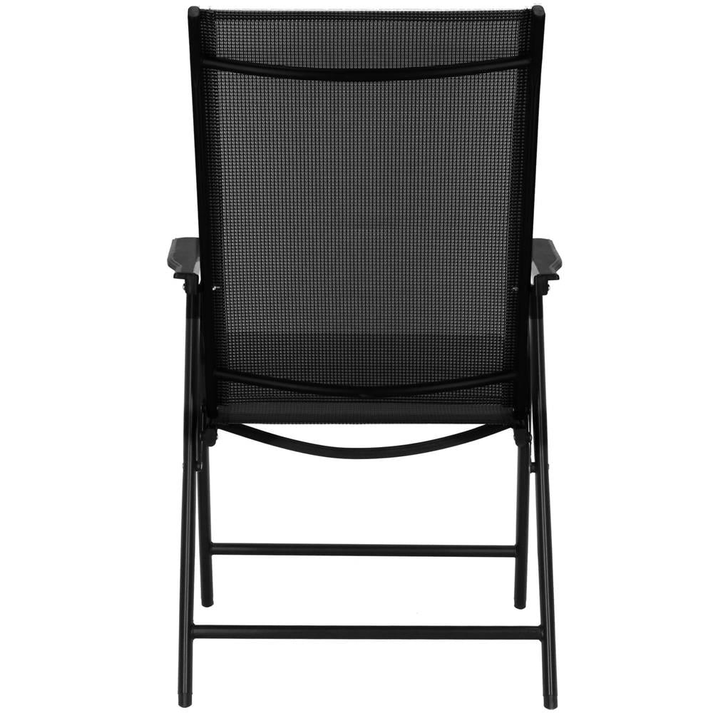 Scaun de gradina metalic, pliabil, 95x57x66cm, maxim 150kg, negru