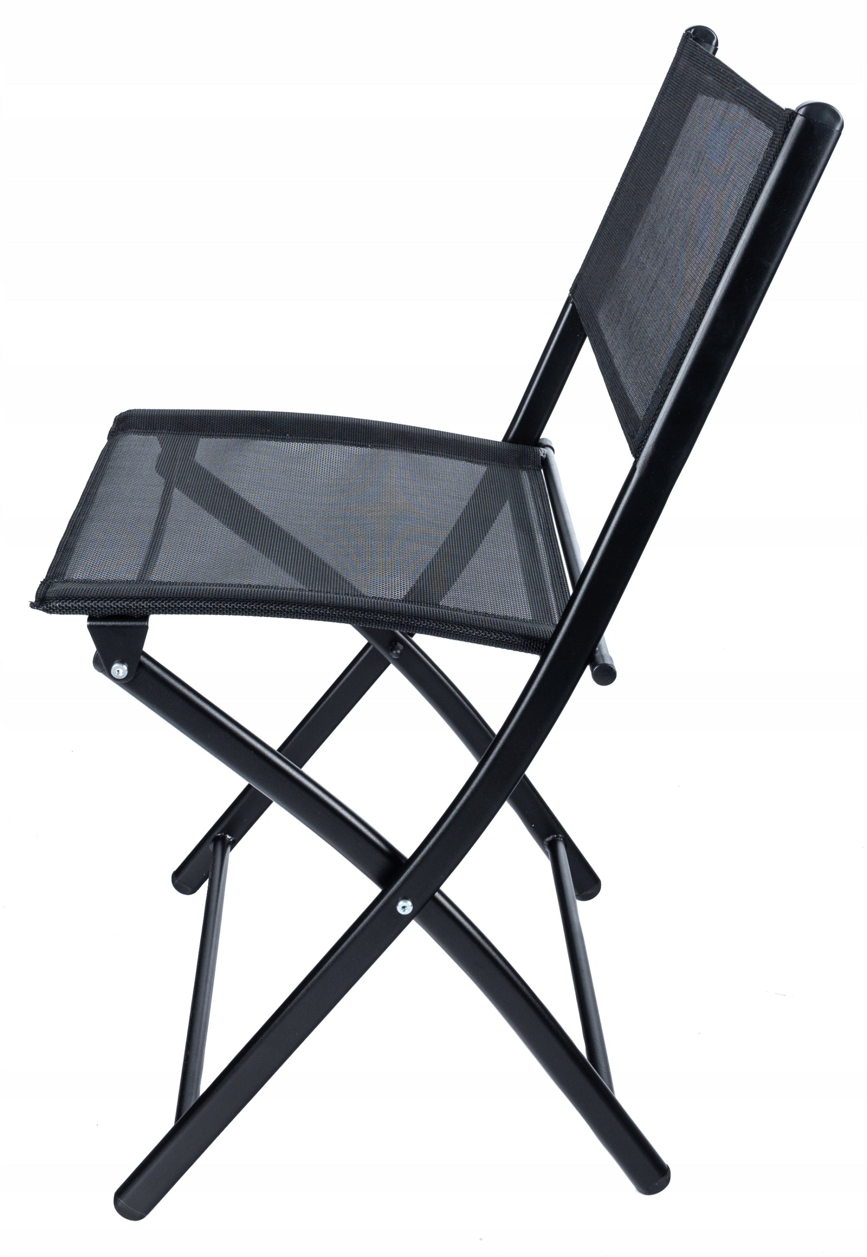 Set mobilier gradina Oneiro, 2 scaune pliabile, 1 masa, negru