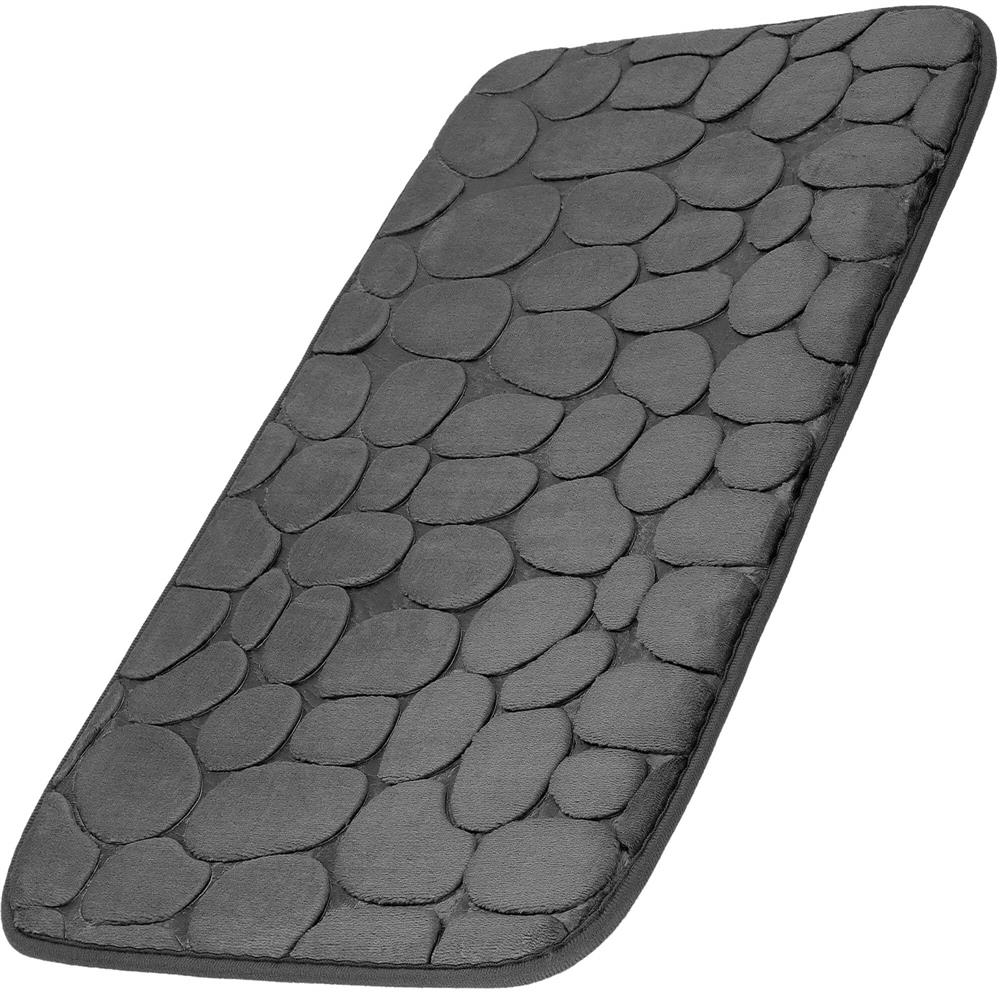 Covoras de baie antiderapant cu uscare rapida, 60x40 cm, gri inchis