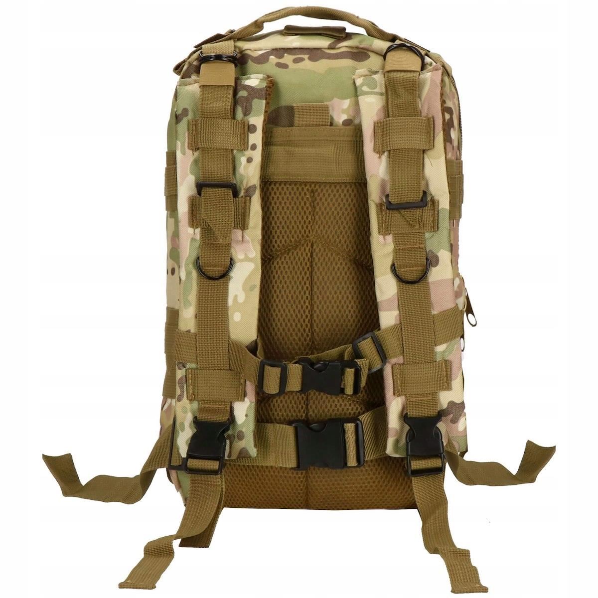 Rucsac militar pentru drumetie, impermeabil, ultra usor, 4 compartimente, culoare camuflaj