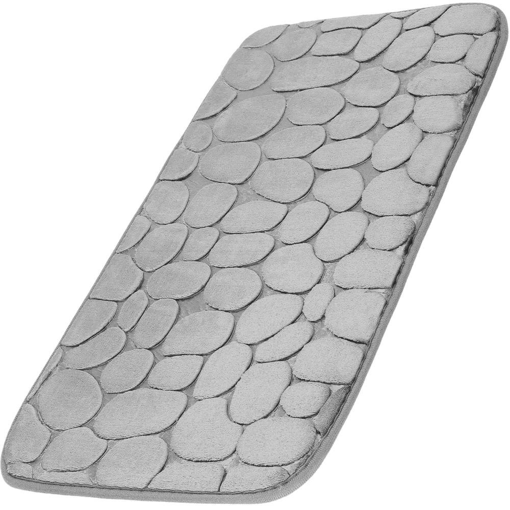 Covoras de baie antiderapant cu uscare rapida, 80x50 cm, gri