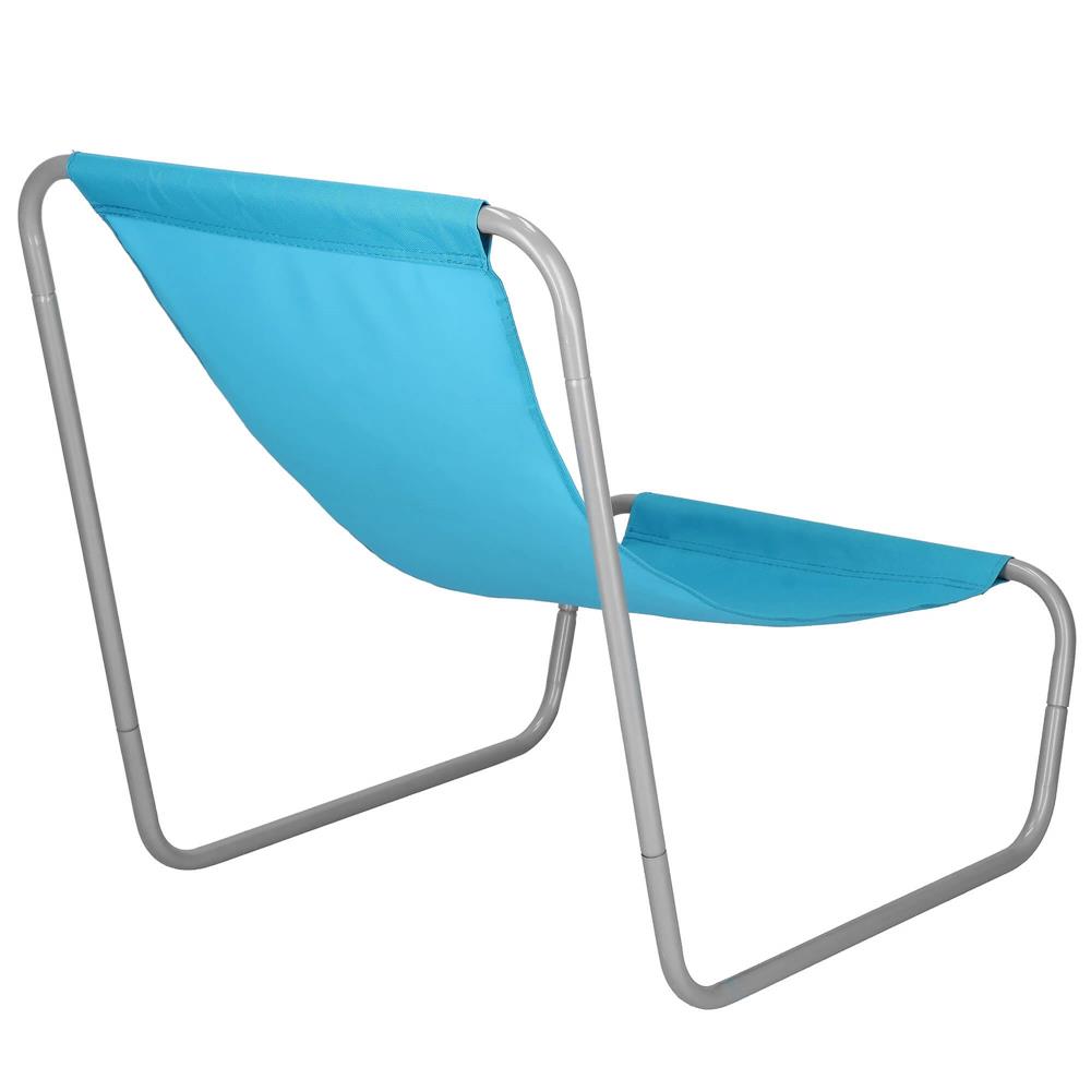 Scaun de plaja Sersimo GC026, pliabil, 90kg, 52x88cm, albastru