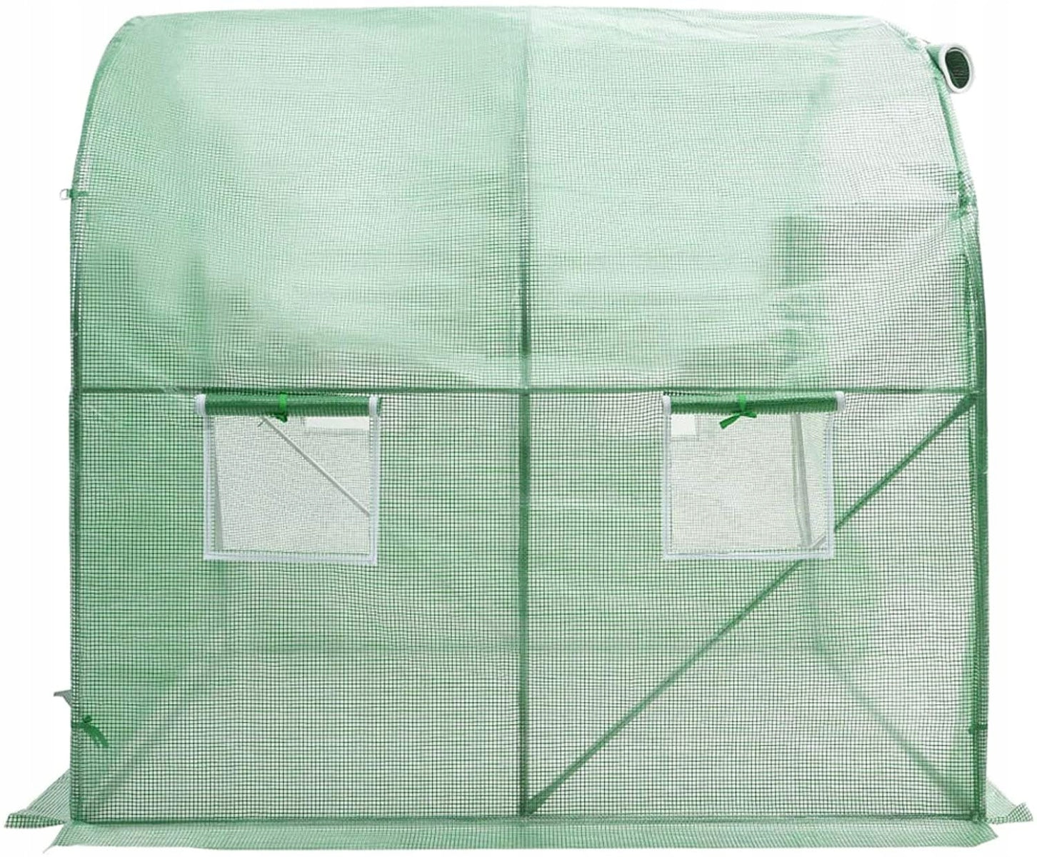 Sera de gradina, tip tunel cu cadru metalic, 200x200cm, verde, 4 mp