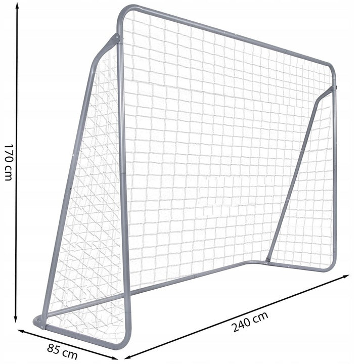 Poarta de fotbal din otel, 170x240cm, profil 32mm, cu elemente de fixare
