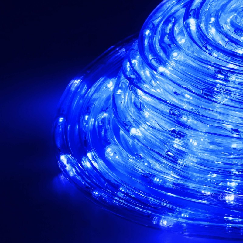 Instalatie tub furtun luminos pentru Craciun, 480 LED-uri, 20m, albastra